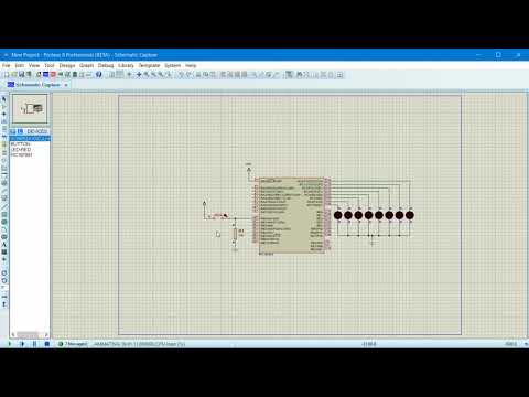 Proteus click counter binary(PIC16F887)