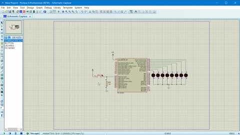 Proteus click counter binary(PIC16F887)