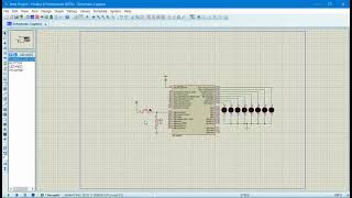Proteus click counter binary(PIC16F887)