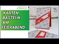 Karte nach Feierabend selber basteln - Weihnachtskarte mit Designpapier  [ Anleitung ]