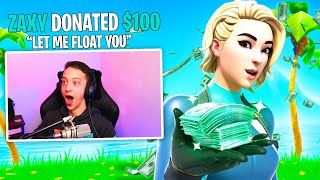 donating to streamers then making them float...