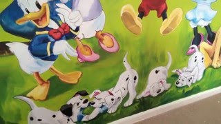 Disney Micky Mouse and friend mural by drews wonder walls