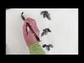 Cómo pintar un crisantemo simple en sumi-e - segunda parte