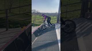 BMX Rider Falls During Gate Practice