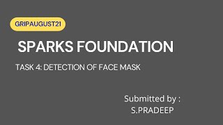 Task 4 Detection of Face Mask