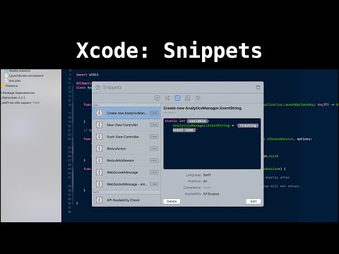 Xcode: Snippets