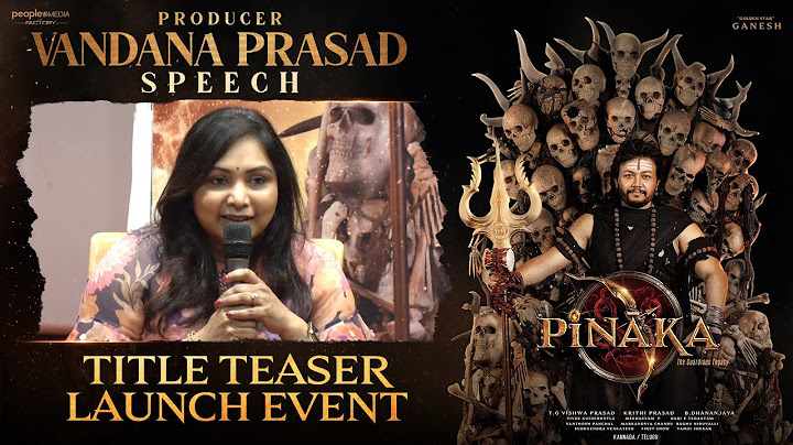 Producer Vandana Prasad Speech at Pinaka Title Teaser Launch Event | TG Vishwa Prasad | Ganesh | PMF