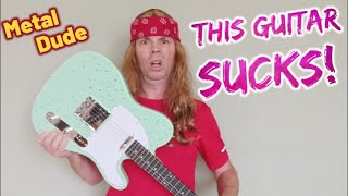 Metal Dude's first guitar review, seriously! But why does he hate this guitar? + giveaway winner...
