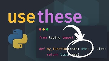 Modern Python uses Type HINTS, Here