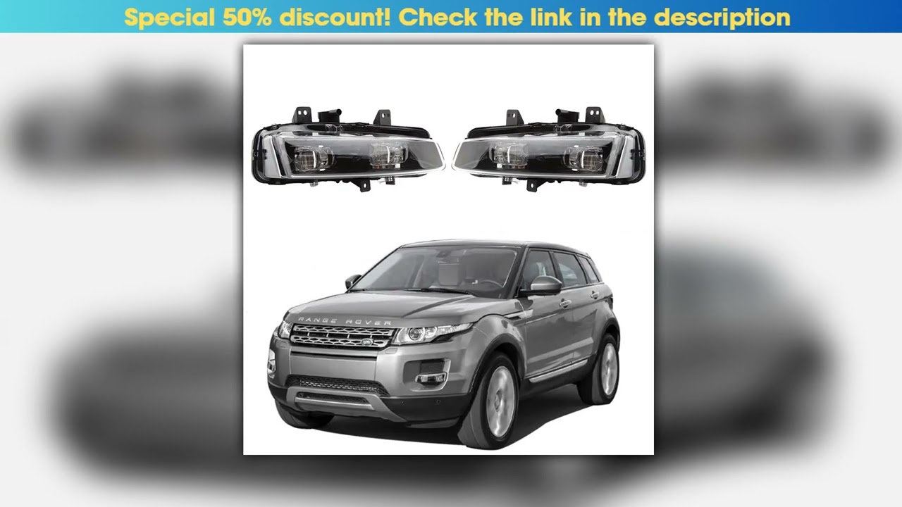 Pair LeftRight Fog Lamp Assembly For Land Rover Range Rover Evoque 20112015 Front Bumper Anti Fog