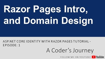 ASP.NET Core Identity with Razor Pages #1 - Razor Pages Intro, and Domain Design