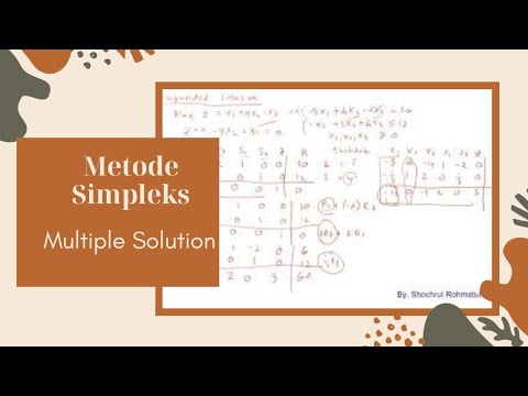 Linear Programming Simplex Method Part 2 Unbounded and Multiple ...