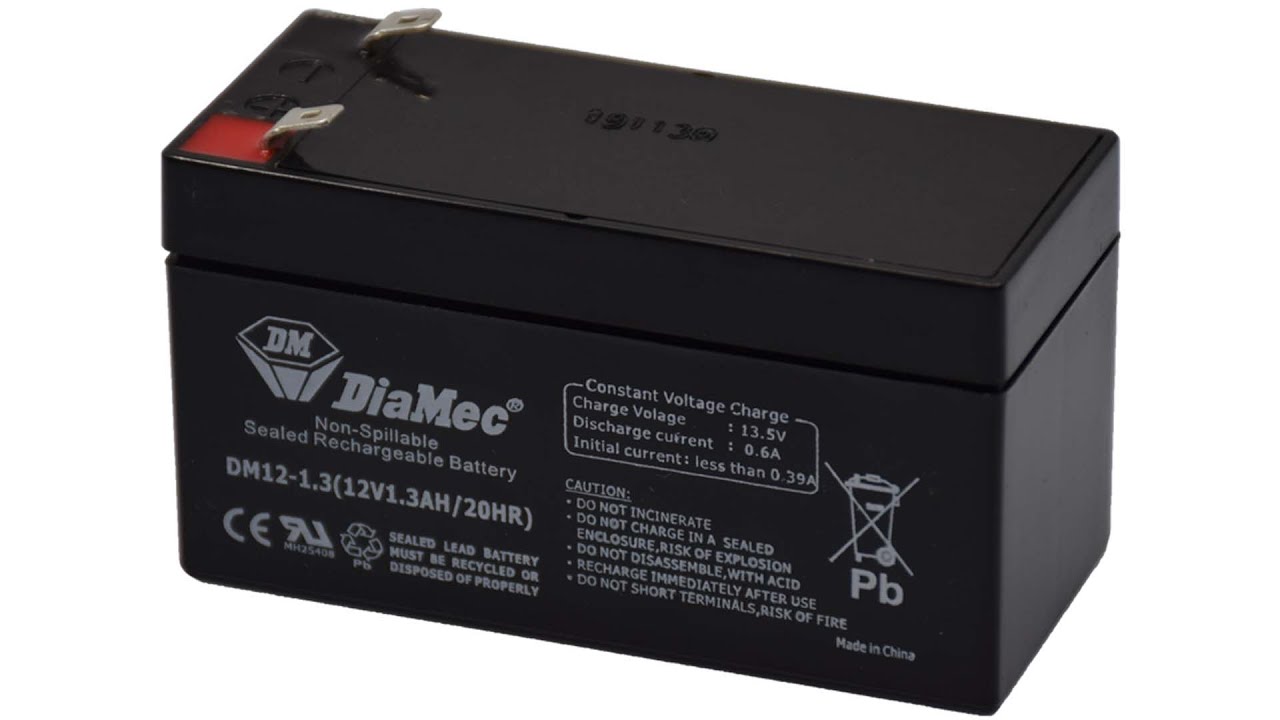 DiaMec DM12-1.3 12V 1.3Ah zselés akkumulátor