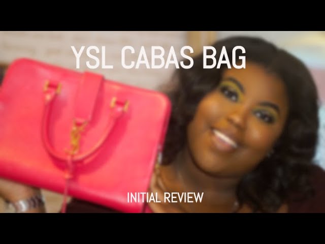 SAINT LAURENT YSL BABY CABAS MONOGRAM BAG WHAT FITS REVIEW MOD SHOTS 