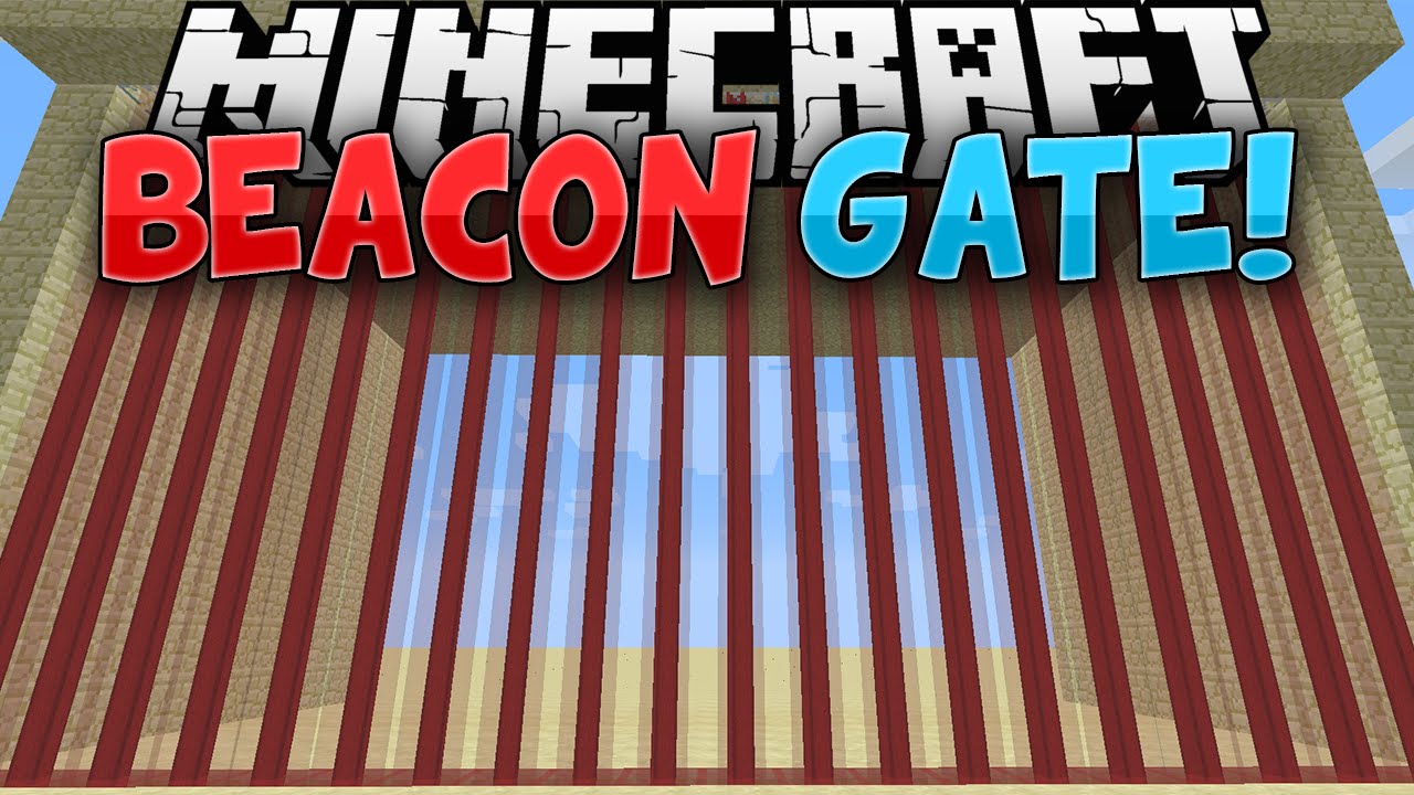 Gate Beacons Minecraft || Redstone Beacon Gate || 1.8 Snapshot! - YouTube