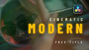 Free Cinematic Modern Title for Davinci Resolve