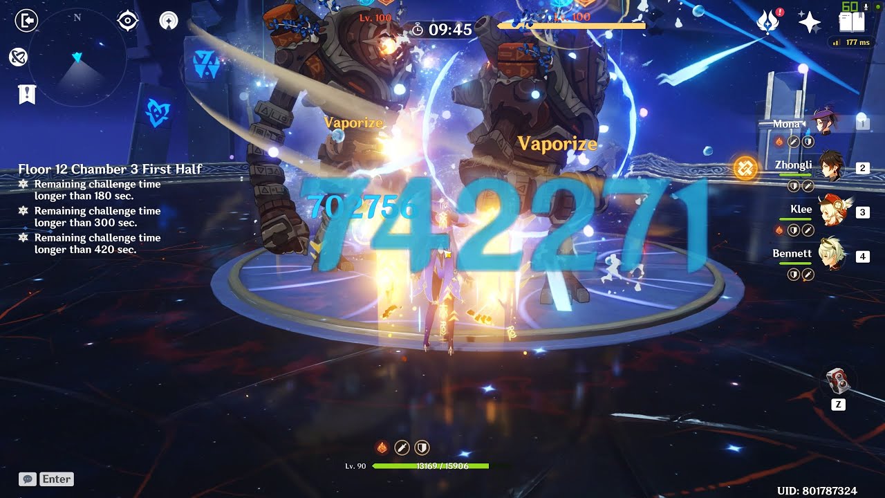 Mona and Klee - Low stagger Vaporize burst 1