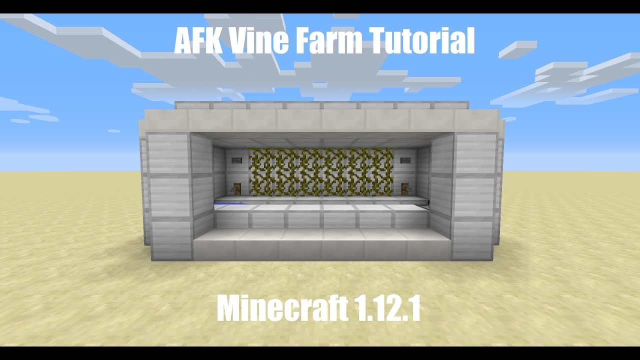 Minecraft 1.12.1 Tutorial: AFK Vine Farm - YouTube