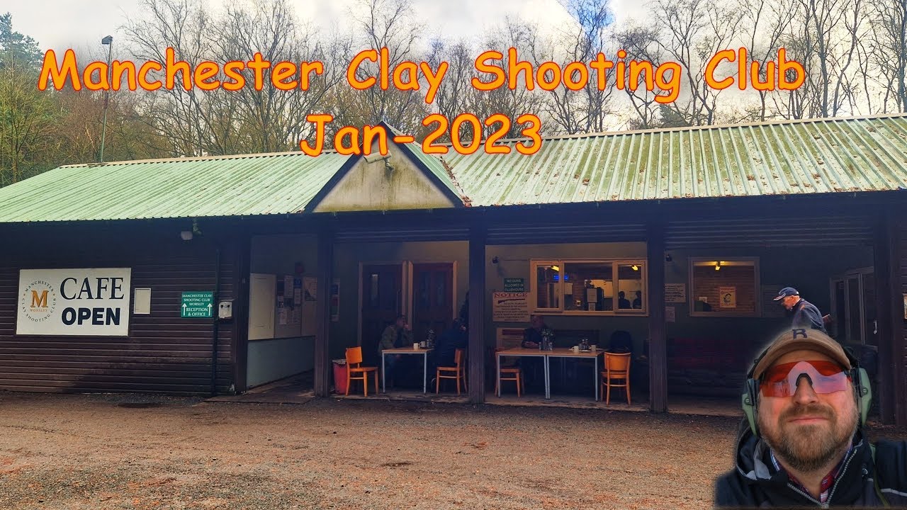 Sporting Clays at Manchester Clay Shooting Club blue sky, wet ground