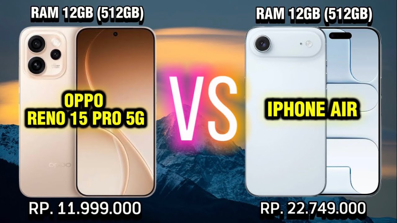 🔥 DUEL HP TERBAIK 2025! OPPO Reno 15 Pro vs iPhone Air | Pilih Android Premium atau iPhone Tipis? 🔥