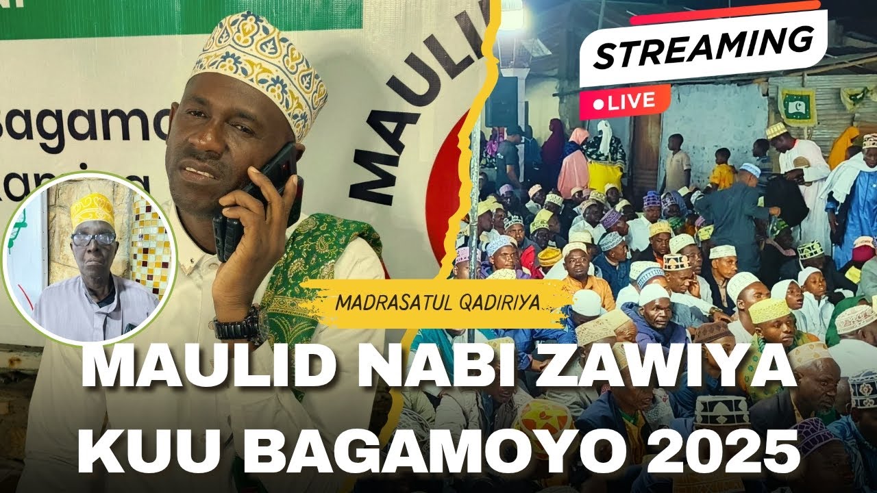 LIVE 🔴 MAULID NABI MADRASATUL QADIRIYA ZAWIYA KUU BAGAMOYO KWA SHEIKH RAMIYA 2025