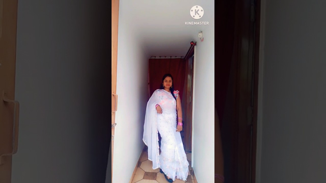 Meesho Georgette Three Layer Mirror Work Saree Review💜 