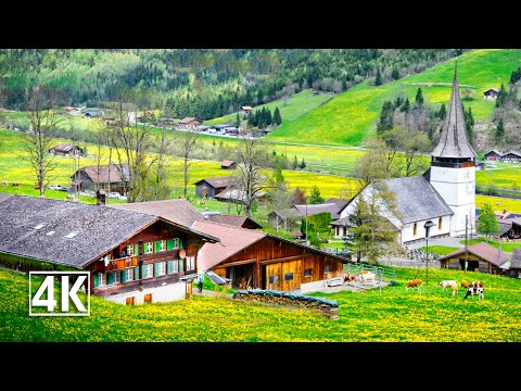 Switzerland 4K 🇨🇭 St Stephan, the most beautiful villages in Switzerland