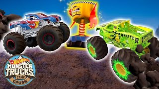 Hot Wheels Monster Trucks Face Intense Mudslides! 😱💥 - Monster Truck Videos for Kids | Hot Wheels