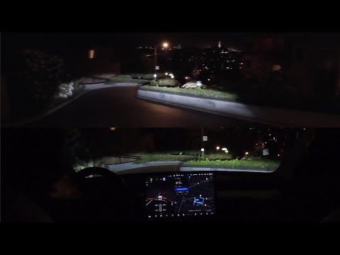 [FSD Beta 10] Lombard St - San Francisco (0 interventions)