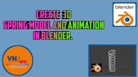 Blender || Spring modelling+animation in blender ||
