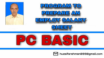 PROGRAM #11 TO PREPARE AN EMPLOYEE