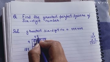 💥Find the greatest perfect square of six-digit number.🧐👍