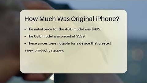 How Much Was Original iPhone? - Talking Tech Trends