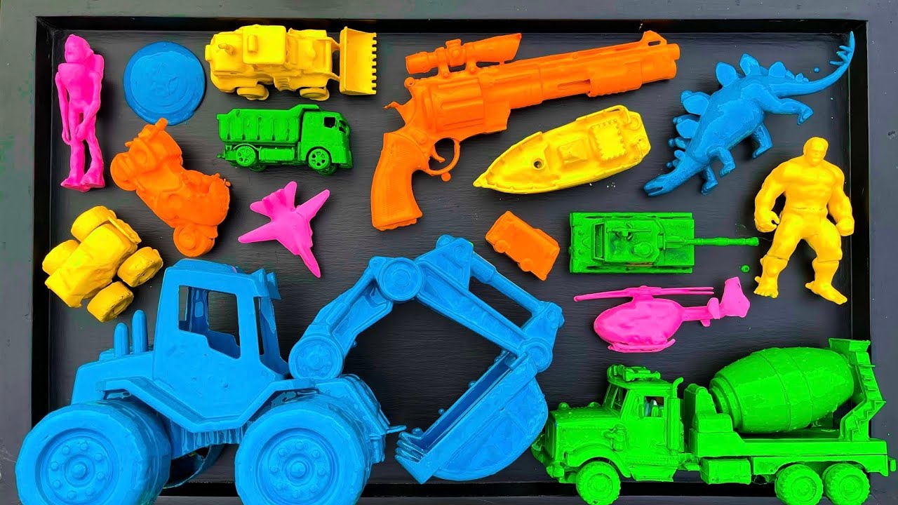 Membersihkan Mainan Mobilan, Mobil Balap, Truk Molen, Truk Monster, Truk Pasir, Excavator, Ambulan