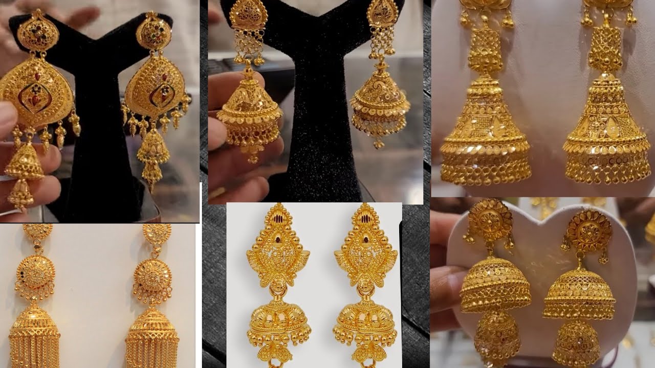 Gold Earrings Designs With Price | Gold Earrings Designs With Weight |  Fashion Plus | Gold earrings designs, Wedding jewellery designs, Latest  earrings design