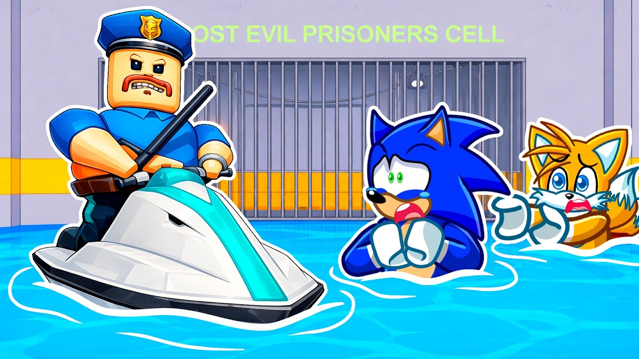 ESCAPAMOS DE LA PRISION DE BARRY BAJO EL AGUA COMPLETO (BARRY'S PRISON RUN ROBLOX)