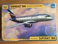 Сборка модели авиалайнера Sukhoi Superjet 100 , масштаб 1:144