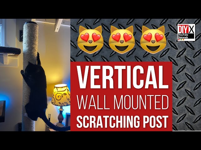 Wall Mounted Vertical Cat Climbing/Scratching Post #DIY | #CATS