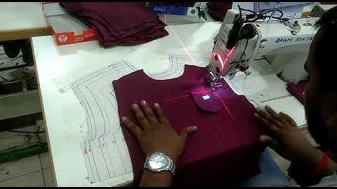 Knit - Pocket attach without marking (Laser light support)