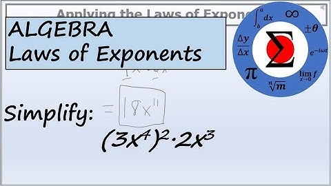 Algebra - The Laws of Exponents - A Basic Example #1