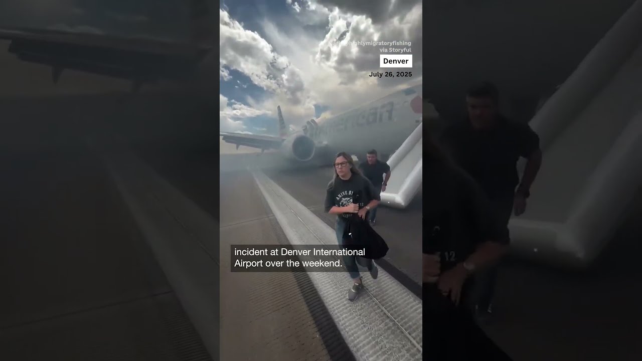 Passengers Evacuate Smoking American Airlines Plane