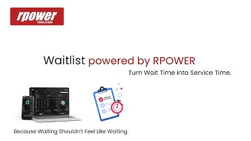 Waitlist Powered by RPOWER | Smarter Seating, Happier Guests