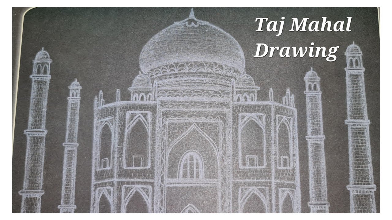 How to draw The Taz Mahal by pencil - YouTube | Drawings, Cute sketches,  Drawing videos