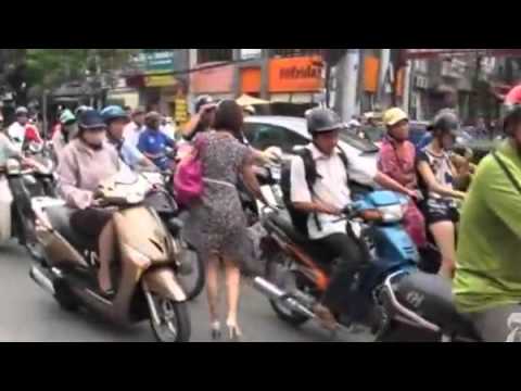 Crossing The Street in Vietnam