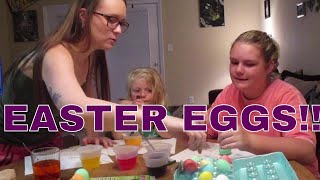 DYING EASTER EGGS WITH MY SISTERS!!