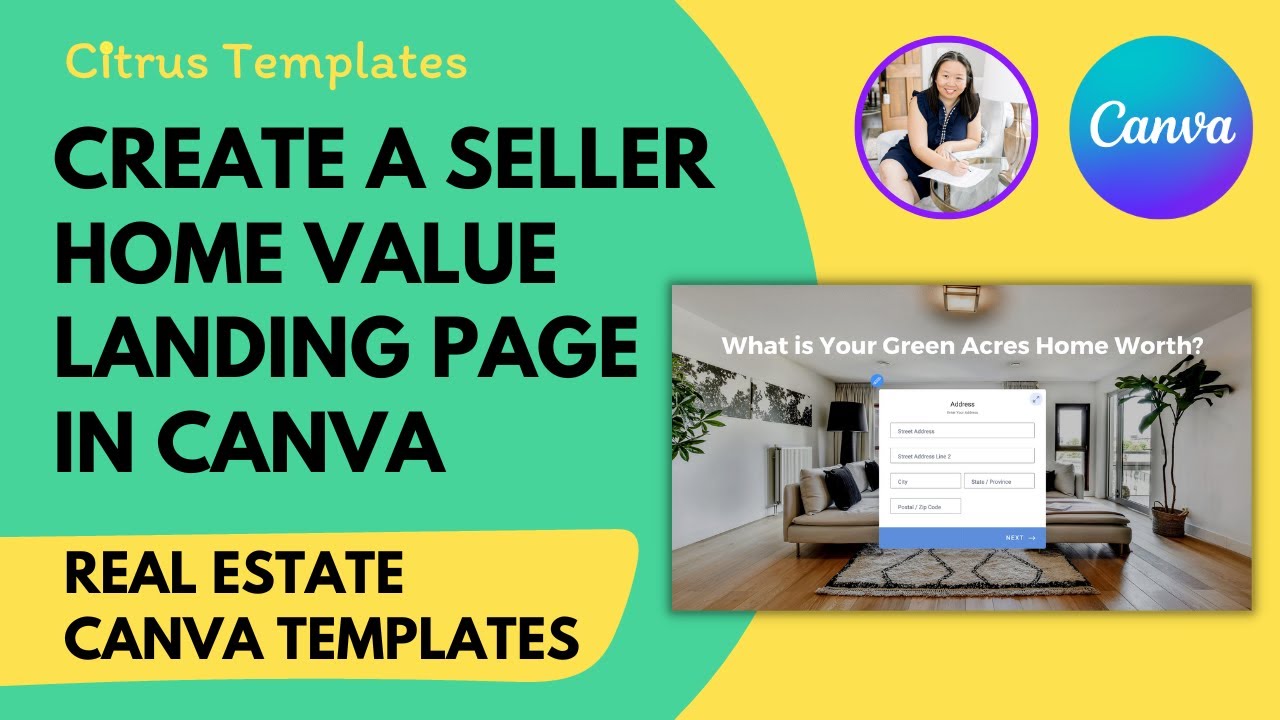 How to Create a Free Seller Home Value Landing Page in Canva - YouTube