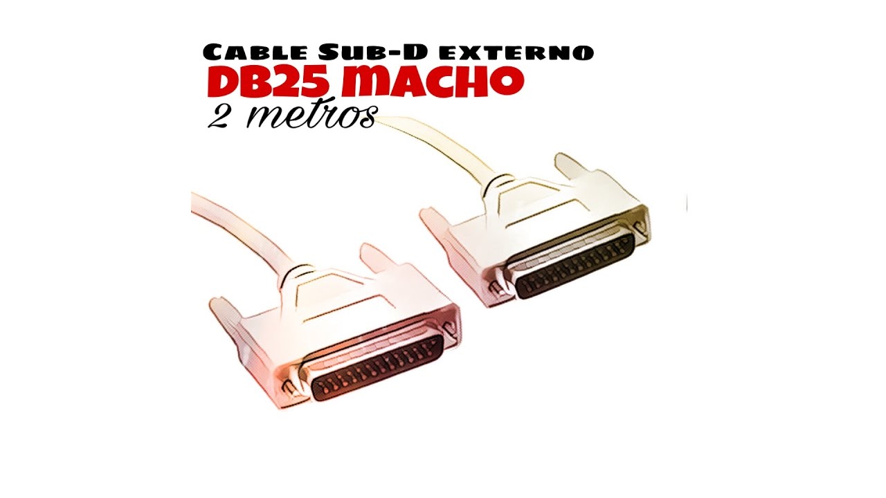 Cable Sub-D externo DB25 M/M distribuido por CABLEPELADO ®