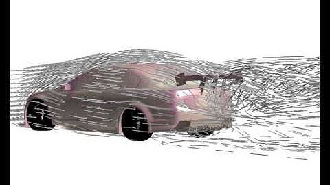 CFD simulation of V8 Supercar using OpenFOAM - isometric view