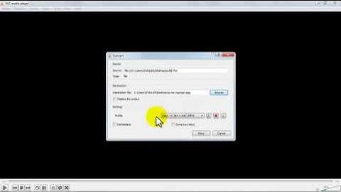 Converting media files using VLC media player