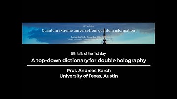 A top-down dictionary for double holography by Andreas Karch
